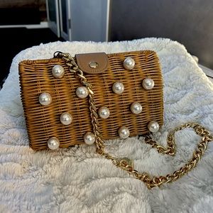 BTB Los Angeles Willow Imitation Pearl Belt Bag in Sand